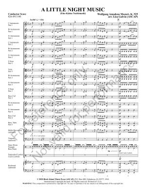 A Little Night Music (Eine Kleine Nachtmusik) - Mozart/Galvin - Concert Band (Flex) - Gr. 3.5