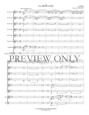 Clair de Lune - Debussy/Marlatt - Clarinet Ensemble/Percussion - Gr. Medium-Difficult