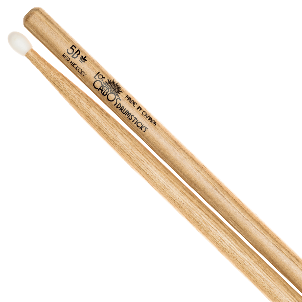 5B Red Hickory Nylon-Tipped Drumsticks
