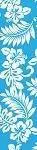 Hawaiian Design Ukulele Strap 1 inch - Blue