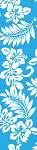 Hawaiian Design Ukulele Strap 1 inch - Blue