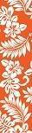 Hawaiian Design Ukulele Strap 1 inch - Orange