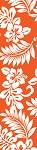 Hawaiian Design Ukulele Strap 1 inch - Orange