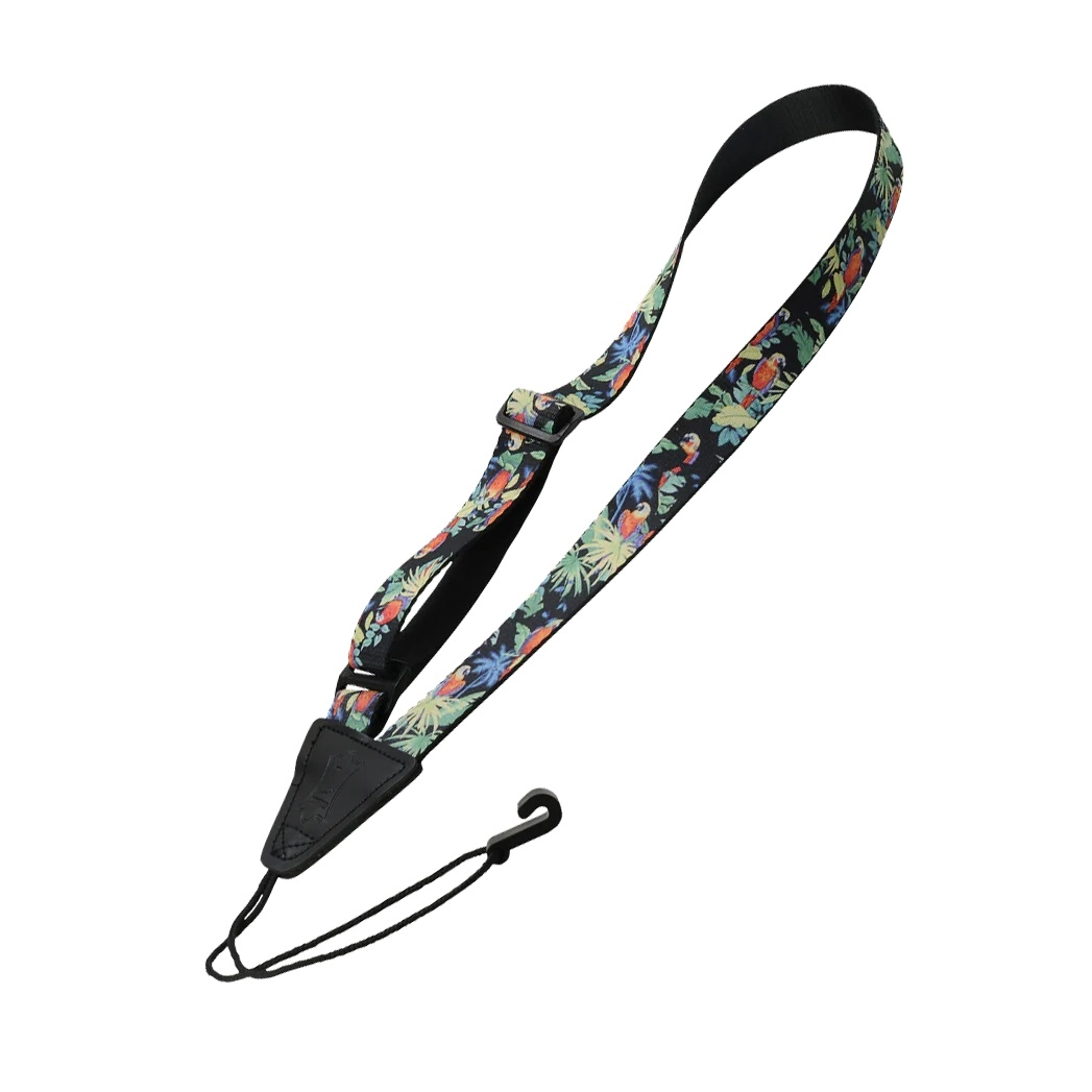 Hawaiian Design Ukulele Strap 1 inch - Parrot