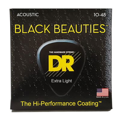 DR Strings - Black Beauty Coated Acoustic PB - 10-48
