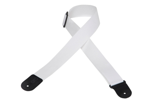 Levys - Polypropylene Guitar Strap with Polyester Ends - White