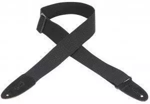Cotton Guitar Strap with Suede Ends - XL Black