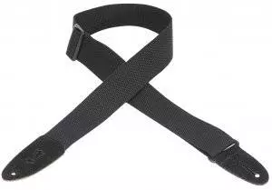 Cotton Guitar Strap with Suede Ends - XL Black