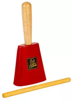 Latin Percussion - Aspire EZ-Grip Cowbell with Handle - Red