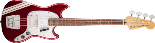 Pawn Shop Mustang Bass - Candy Apple Red with Stripe