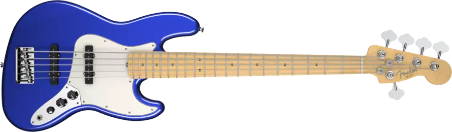 Fender American Standard Jazz 5 String Bass - Maple - Mystic Blue