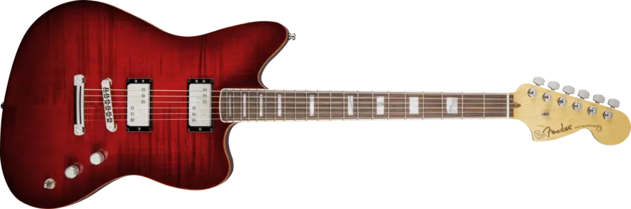 Fender Select Carved Maple Top Jazzmaster HH - Cayenne Burst