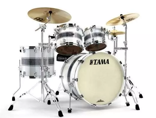 Starclassic Bubinga 4 Piece Shell Kit - Silver Snow Racing Stripe