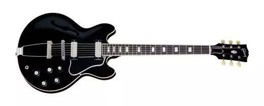 ES-390 Plain Top hollowbody Electric - Trap Inlays - mini Humbuckers - Ebony finish