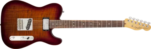 Fender Select Carved Blackwood Top Telecaster SH - Black Cherry Burst