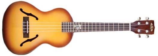 Archtop Tenor Ukulele with Electronics - Honey Burst