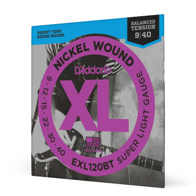 DAddario - EXL120BT - Nickel Wound Balanced Tension Electric Guitar Strings - 9 to 40