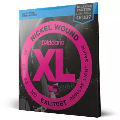 DAddario - EXL170BT - Nickel Wound Balanced Tension Bass Guitar Strings - 45 to 107