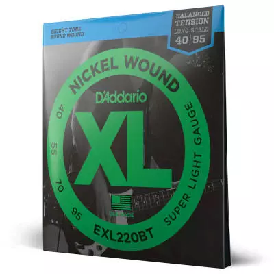 DAddario - EXL220BT - Nickel Wound Balanced Tension Bass Guitar Strings - 40 to 95