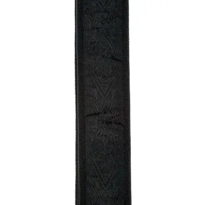 Nylon Woven Guitar Strap - Black Satin