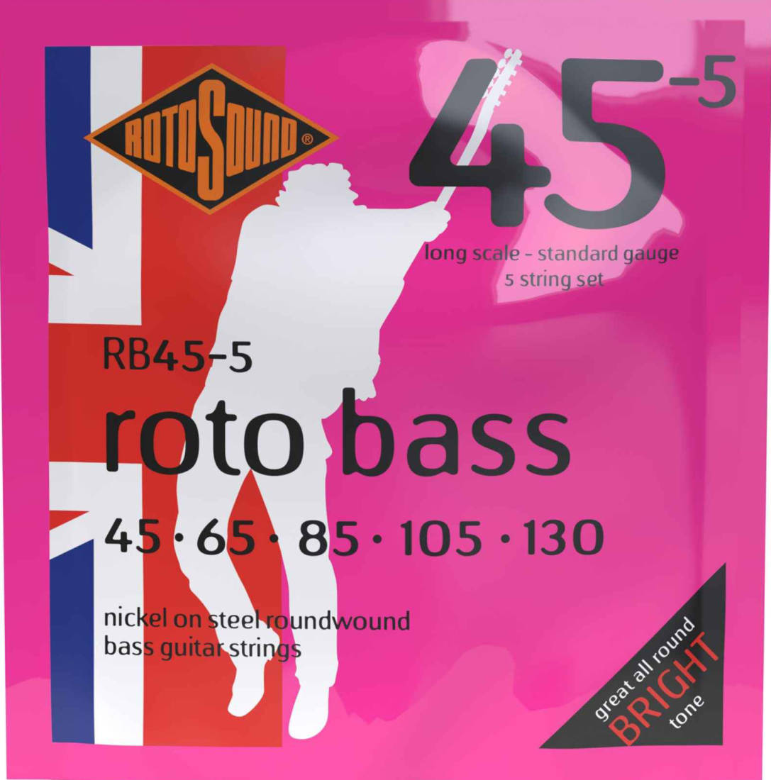 Rotobass Unsilked 5 String Set 45-130