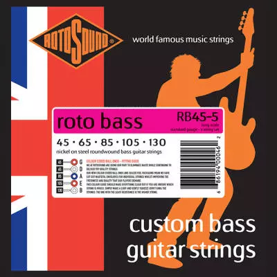 Rotosound - Rotobass Unsilked 5 String Set 45-130