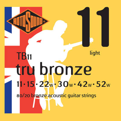 Rotosound - Tru Bronze 80/20 Acoustic Guitar Set 11-52
