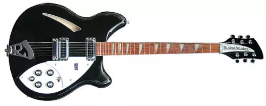 Rickenbacker - 360 Series Semi-Acoustic Guitar with Case - Jetglo