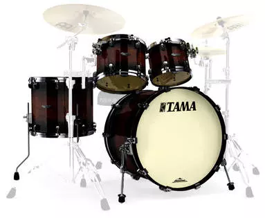 Starclassic Maple 4 Piece Shell Kit with Black Hardware - Dark Mocha Burst