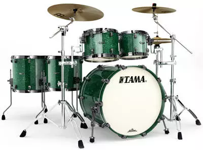 Starclassic Maple 5 Piece Shell Kit with Black Hardware - Jade Sparkle