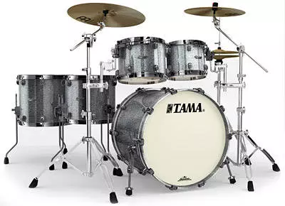 Starclassic Maple 5 Piece Shell Kit with Black Hardware - Platinum Sparkle