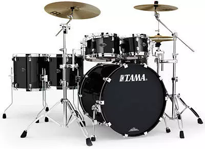 Starclassic Performer B/B 6 Piece Shell Kit with Tom Adapters -  Piano Black