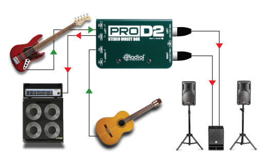 Pro D2 Passive 2-ch DI Box w/Eclipse Xfmr