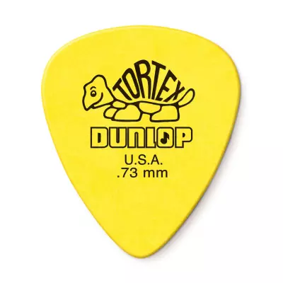 Dunlop - Paquet de 12 plectres Tortex standard (0,73 mm, jaune)