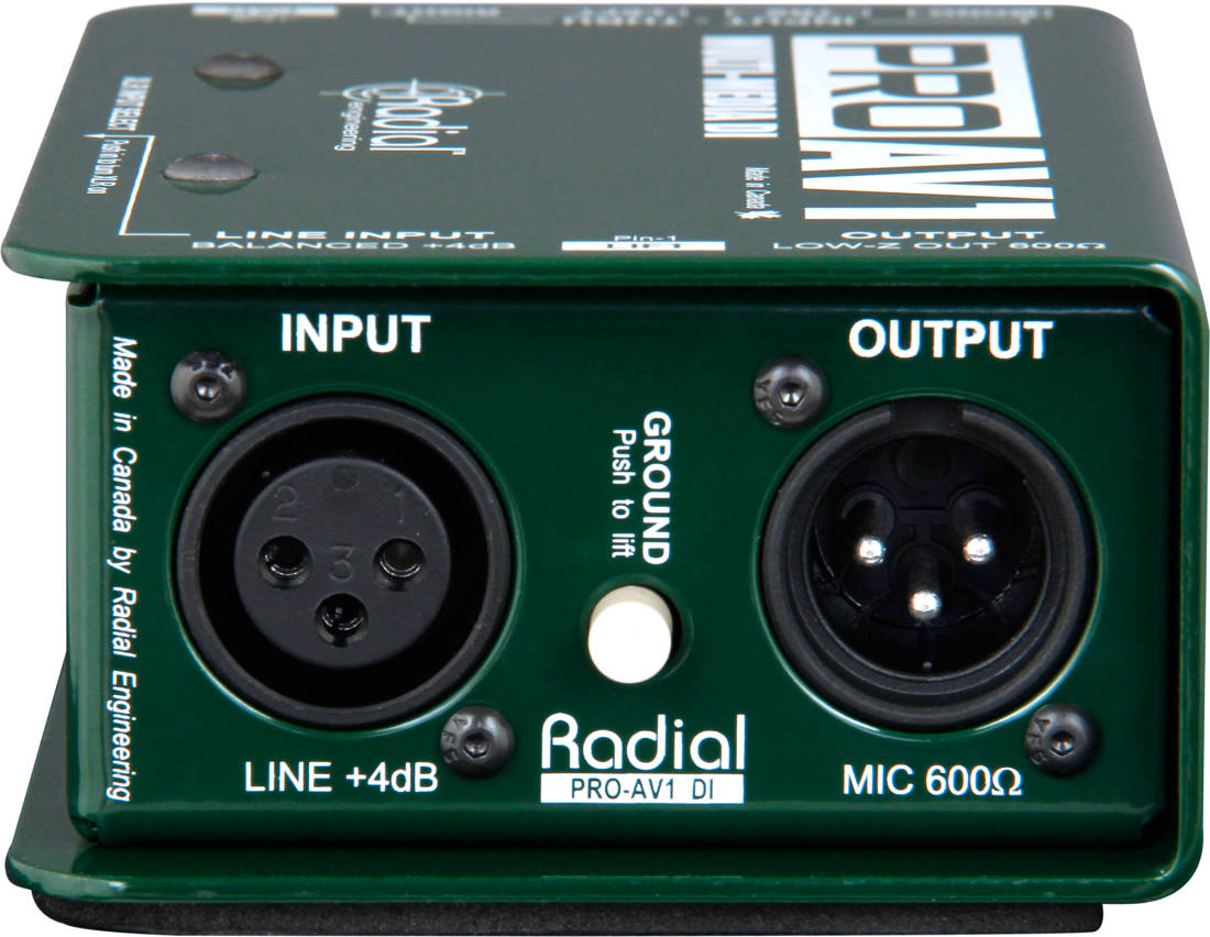 Radial Engineering R800 1112 Pro AV1 Audio/Video Passive Direct Box with 1 Year Free Extended Warranty 