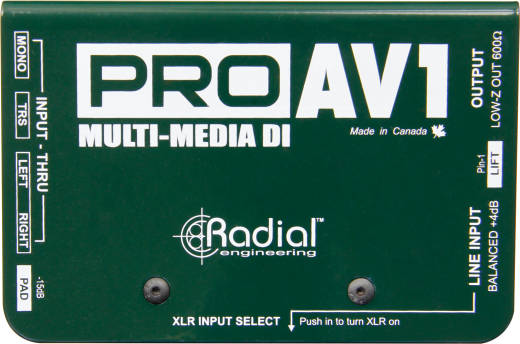 Pro AV1 Passive 1 Channel Multimedia DI Box