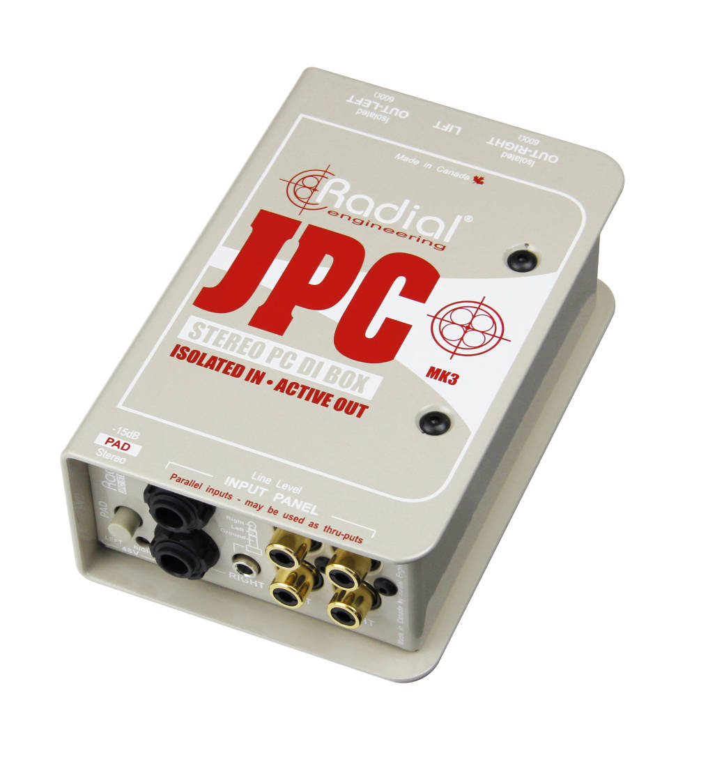 JPC Active Stereo PC DI Box for Sound Cards