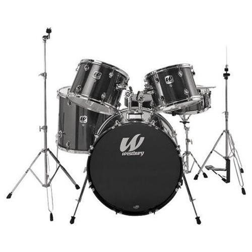 5-Piece Drum Kit with Hardware - Black