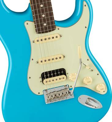 Guitare Stratocaster HSS American Professional II, touche en palissandre - Miami Blue
