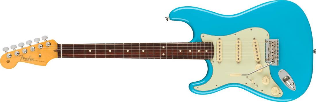 American Professional II Stratocaster Left-Hand, Rosewood Fingerboard - Miami Blue