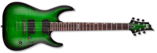 LTD Flame Top Electric Guitar - Green Sunburst