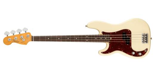 American Professional II Precision Bass with Case, Left-Handed - Olympic White