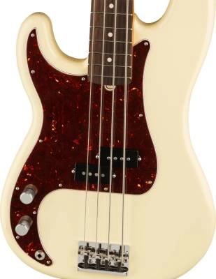 American Professional II Precision Bass with Case, Left-Handed - Olympic White