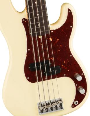 American Professional II Precision Bass V, Rosewood Fingerboard - Olympic White