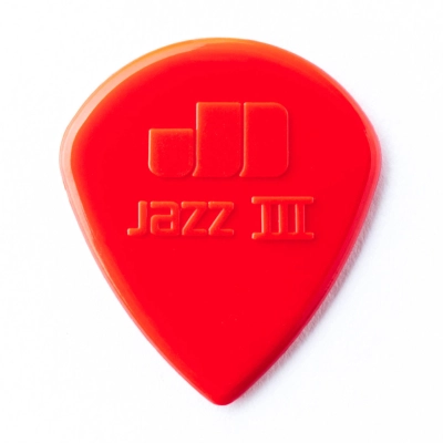 Dunlop - Paquet de 6 plectres en nylon Jazz III (rouge)