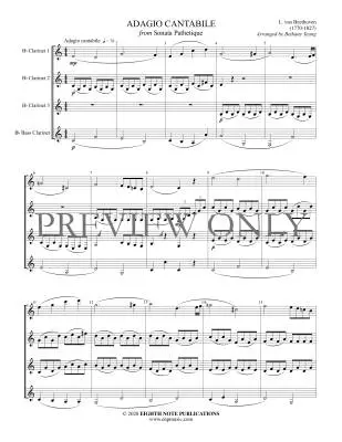 Adagio Cantabile from Sonata Pathetique - Beethoven/Yeung - Clarinet Quartet