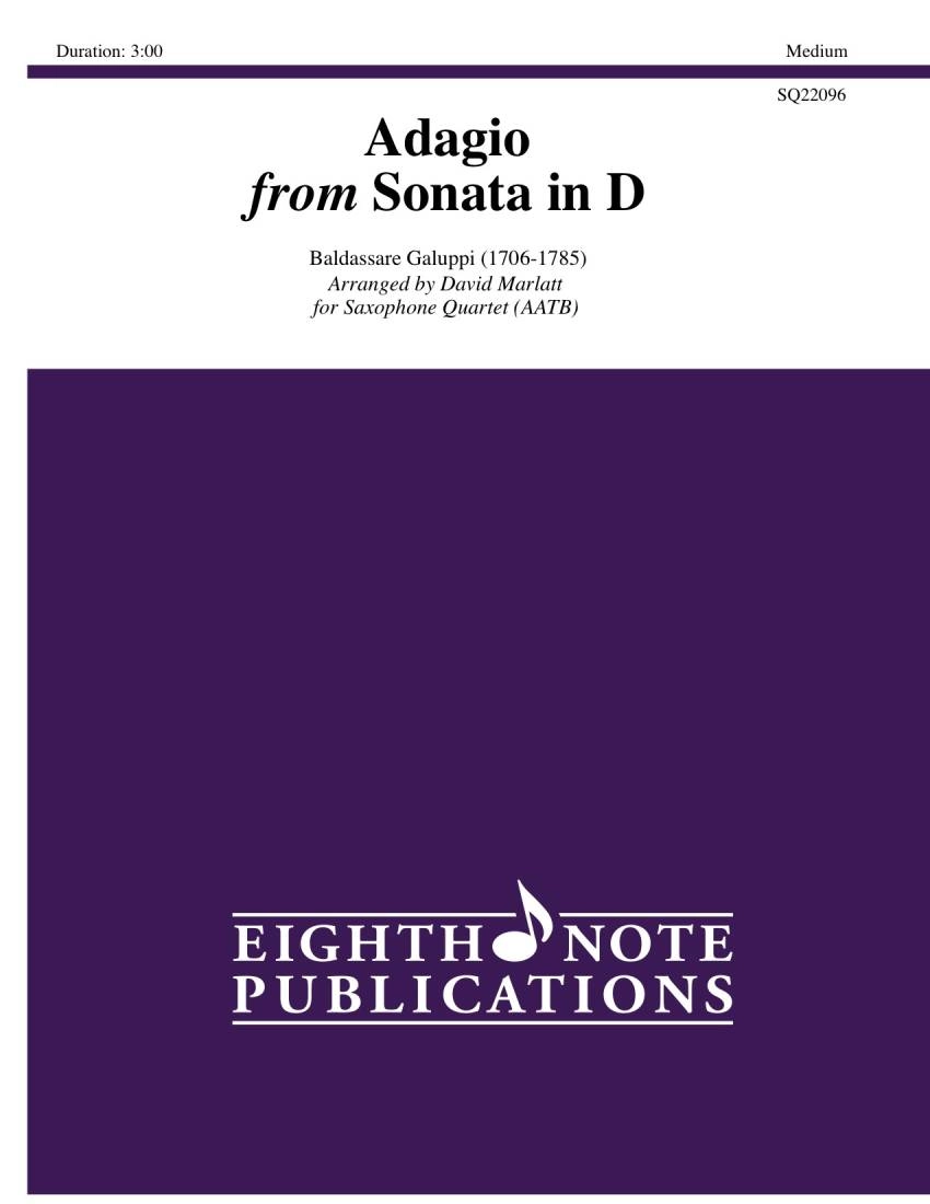 Adagio from Sonata in D Major - Galuppi/Marlatt - Saxophone Quartet (AATB)