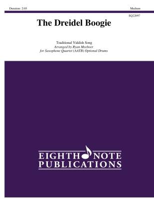 Eighth Note Publications - The Dreidel Boogie - Traditional/Meeboer - Saxophone Quartet (AATB)/Drum Set