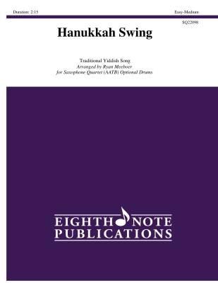 Eighth Note Publications - Hanukkah Swing - Traditional/Meeboer - Saxophone Quartet (AATB)/Drum Set