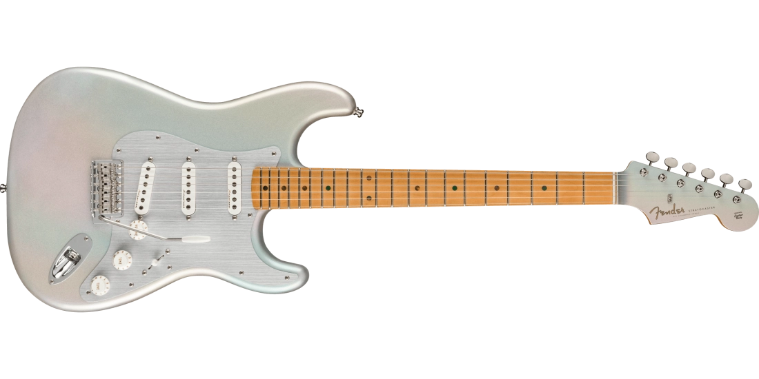 H.E.R. Stratocaster, Maple Fingerboard - Chrome Glow